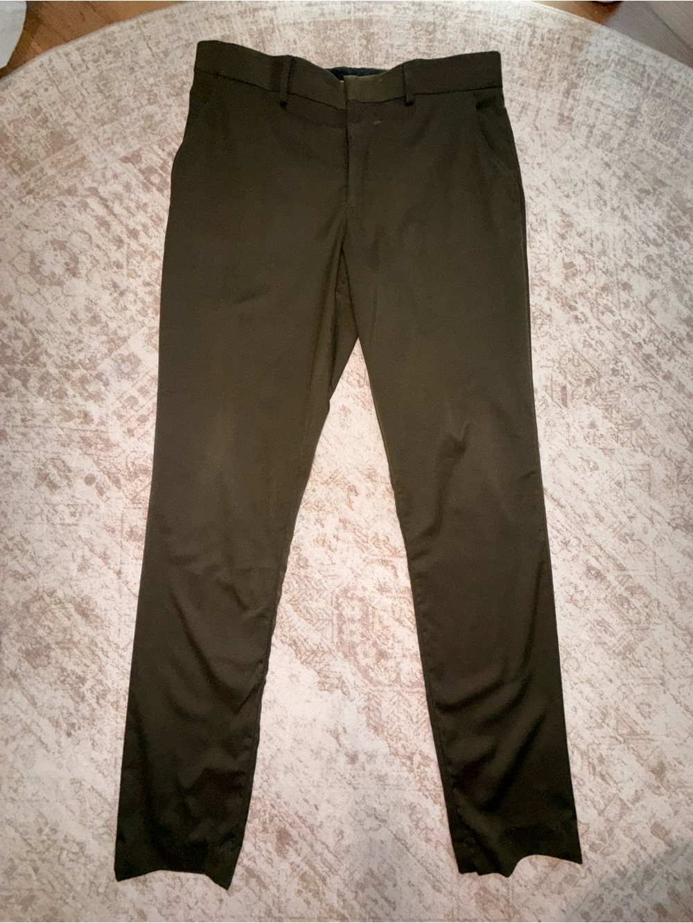 jf j.ferrar Olive Green Dress Pants - Straight Fit